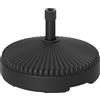 Outsunny Base per Ombrellone Ø3 m max Riempibile con Acqua o Sabbia, in HDPE Nero, Ø55x30 cm