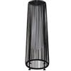 Outsunny Lanterna Solare da Giardino LED con Pannello di Ricarica in Rattan e Metallo , Ø21.5x61cm, Nero|Aosom