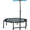 SPORTNOW Trampolino da fitness con manico regolabile in 3 posizioni, Blu | Aosom Italy