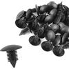 A ABSOPRO Auto Tetto Cielo Rivetti in Plastica 10mm Foro Dia Clip Fissaggio Bullone Rivetti Nero (Set 40)