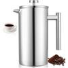 VEVOR Caffettiera a Pressa Francese Acciaio Inox Capienza 1,5Litro Casa Cucina