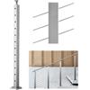 VEVOR Ringhiera per Recinzione da Balcone 1067x100x100 mm da Giardino Balcone Ponte, Poli per Gradini 30°, Kit di Palo per Balaustrata da Terrazza, Argento, 1JZLGZXYS1062TLWC001V0