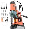 VEVOR Trapano a Colonna Magnetico Elettrico 1400 W, Diametro di Foratura 50 mm, Velocità 0-850 giri/min, Direzione Reversibile, Trapano a Colonna Magnetico con 6 Punte a Corona