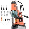 VEVOR Trapano a Colonna Magnetico Elettrico 1400 W, Diametro di Foratura 50 mm, Velocità 0-850 giri/min, Direzione Reversibile, Trapano a Colonna Magnetico con 11 Punte a Corona