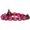 Tamashii bracciale 1 giro originale tibetano linea diamond cut realizzato con pietra naturale da 8 mm agata rossa e cordoncino marrone.Unisex.Tg unica.BHS911-34