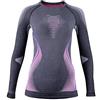 UYN Evolutyon Underwear Maglia Intima Termica, Donna, Anthracite Melange/Raspberry/Purple, S/M