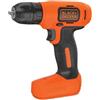 BLACK & DECKER Trapano avvitatore a batteria 7.2v litio Black+Decker BDCD8-QW