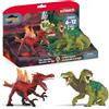 SCHLEICH ELDRADOR CREATURES | Dinosauro di Fuoco vs. Lucertola della Giungla 70834 | Figure dettagliate da collezione e gioco | Regalo per bambini dai 7 anni | Set di 2 pezzi