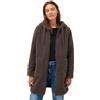 Cecil Cappotto Teddy da donna con cappuccio, Fungo tortora, L