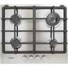 Whirlpool Piano cottura 4 fuochi gas inox 58x51x56 cm - TGML 661 IX R