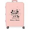 Disney Valigia media Disney Mickey & Minnie Kisses Nude 48x70x26 cm ABS rigido Chiusura TSA integrata 88L 3,98 kg 4 Doppie ruote