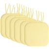 Sweet Home Collection Cuscino per sedia in memory foam con laccetti, motivo a nido d'ape, antiscivolo, retro in gomma arrotondato, quadrato, 40,6 x 40,6 cm, confezione da 6, giallo