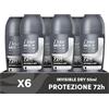 DOVE MEN + CARE Deodorante Roll On Advanced Care Invisible Dry, Antitraspirante Senza Alcol, Formula Anti Macchia, con 1/4 di Crema Idratante, Protezione Fino a 72 Ore, 6 Pezzi da 50 ml