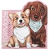 Depesche 12714_A Top Model 1250072 - Libro per pittura e adesivi, motivo: Kitty and Doggy, colore: Lilla