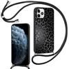 Foonary Cover con Cordino per Apple iPhone 11 Pro 5,8, Custodia con Laccio Collana Tracolla Aesthetic Disegni Morbido Silicone Necklace Regolabile Protettiva Corda Case per iPhone 11 Pro, Leopardata