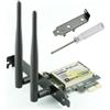 Ziyituod WiFi 6E AX210 Scheda WiFi PCIe con Bluetooth 5.3 per PC Gaming, AX5400 Scheda di rete wireless tri-band 6G/5G/2.4G Ultra-Low Latency 160MHz WPA3 MU-MIMO & OFDMA Supporto Windows 11/10 64-bit