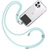 TBOC Cordino Catenella Laccio Strap Porta Cover [Blu Chiaro] con Toppa di Fissaggio [Nero] per Telefono Cellulare da Collo - Tracolla Catenina con cordini Accessori Telefoni Universale Laccetti