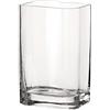LEONARDO HOME Lucca 014384 - Vaso da fiori rettangolare in vetro, altezza 250 mm