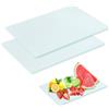 DUTIFUL Set di 2 Tagliere Trasparente in Tagliere in Vetro per Cucina Antigraffio Antiodore con Piedini Antiscivolo 20 x 28 cm Cutting Board per Piano Lavoro Cucina e Taglio di Alimenti
