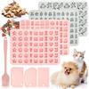 Onlyesh 4 Pezzi Stampi in Silicone, Stampo Riutilizzabile in Silicone, con Raschietto per Pasticceria e Spazzola da Cucina, per Fare Biscotti per Cani, Cioccolato, Dolci