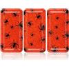 com-four® 3x piatti di plastica di Halloween - piatti decorativi riutilizzabili a forma di ragno - piatti decorativi per uso alimentare - piatti da portata lavabili (3 pezzi - ragno)