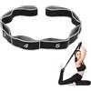 KEWUF 1 pcs Fascia Yoga elastici fitness donna Elastico Fasce di Resistenza 9 anelli Elastici Fitness Bande Yoga Elastico Pilates Stretching Cinghia Sportiva Altamente Elastica - Grigio