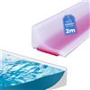 Zyvoq Profilo in silicone doccia 2 metri trasparente autoadesivo. Copetto Piano cottura Cucina. Barriera in modo che l'acqua non fuoriesca dalla doccia. Barriera Acqua bagno. Abbellimento controsoffitto