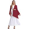Jhaoyu Abito da donna della dea greca antica romana greca Toga vestito Carnevale Notte Carnevale festa a tema, costume bordeaux XL