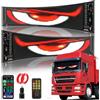 Nastopee 2 occhi LED per camion auto (12 x 59,5 cm), Devil Eyes Light for Cars, display colorato e morbido, programmabile, con Smart App e telecomando, Bluetooth USB 5 V