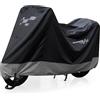 PERLETTI Telo Coprimoto Impermeabile Esterno Interno - Copertura Moto Scooter Universale Inserti Catarifrangenti - Protezione Raggi UV Pioggia Ghiaccio Polvere Fibbia Antivento (280x110x140cm)