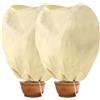 Hydrogarden Cappuccio Protezione Piante, Copertura per svernamento in Tessuto Non Tessuto 80 g/m² Protezione Contro Gel per Piante in Vaso e Rose (80x100 cm) - 2pc