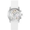Guess Orologio multifunzione in vetro color argento e bianco, argento, GW0560L1-AMZUK, argento, one, GW0560L1-AMZUK