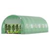 VOUNOT® Serra da Giardino Tunnel, Struttura in Acciaio Zincato, Telo PE Anti-UV Impermeabile, Porta Avvolgibile, 12 Finestre Esterne, Serra per Orto, Piante Verde e Frutto 6x3x2m 18m², Verde