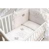 Completo Piumone 3 Pz Azzurra Design Soffio Bianco/Argento SPEDIZIONE GRATUITA