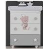 Cassettiera Fasciatoio Azzurra Design Love Me Bianco Grigio