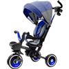 Triciclo Baby Love Relax 360 Pieghevole Blu