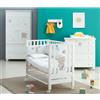 Lettino Azzurra Design Contact Love Me Bianco + Completo Piumone + Cuscino Traspirante OMAGGIO