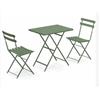 Set Emu Arc En Ciel 2 Sedie Pieghevoli + 1Tavolo Pieghevole Verde Scuro Col.75