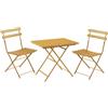 Set Emu Arc En Ciel 2 Sedie Pieghevoli + 1Tavolo Pieghevole Giallo Curry Col.62