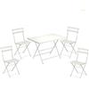 Set Emu Arc En Ciel 4 Sedie Pieghevoli + 1Tavolo Pieghevole 110 x 70 Bianco