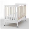 Lettino azzurra Design Homi Bianco Naturale Materasso OMAGGIO
