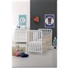 Lettino Trasformabile Azzurra Design Glam Uno X 9 Bianco e Naturale Con Tessile Glammy