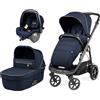 Trio Peg Perego Veloce Lounge I-Size Blu Shine Borsa Inclusa SPEDIZIONE GRATUITA COMPLETO ANTI SOFFOCO OMAGGIO