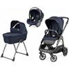 Trio Peg Perego Veloce Belvedere SLK I-Size Blu Shine Borsa Inclusa