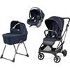 Trio Peg Perego Vivace Belvedere Lounge I-Size Blu Shine Borsa Inclusa 2025