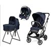 Trio Peg Perego Vivace Culla Flex Lounge I-Size Blu Shine Borsa Inclusa 2025