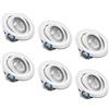 SIGMALED Lighting® Faretto led da incasso 5W dimmerabile 450lm 6 pezzi Bianco Caldo 3000K