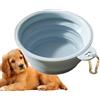 Genérico Ciotole d'acqua per cani,Ciotola d'acqua per cani, Ciotole da viaggio pieghevoli ed espandibili per cani, Alimentatore portatile in silicone per animali domestici, sicuro per cibo e acqua per