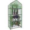Arreditaly Serra A 4 Ripiani Da Giardino Per Piante Verticale Telaio In Acciaio Verniciato Telo PE Verde Porta Avvolgibile Apertura A Cerniera Protezione Piante Giardinaggio Design Daceyville 69 x 49 x 160 Cm