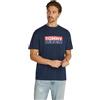 Tommy Jeans Uomo T-shirt Maniche Corte Regular Fit Scollo Rotondo, Blu (Dark Night Navy), XXL